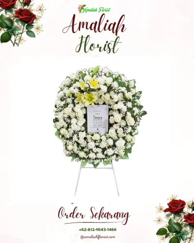 Krans Bunga Duka Cita di Cempaka Permai